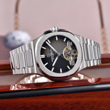 Montre automatique cœur ouvert, bracelet acier