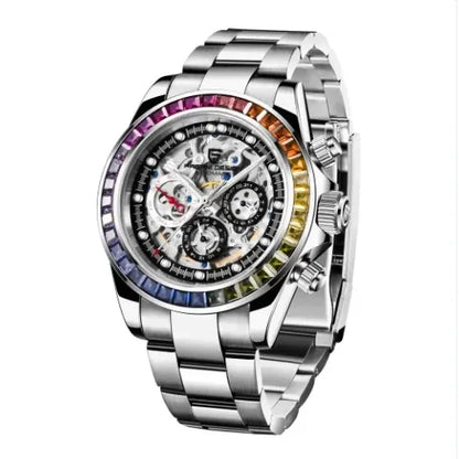Montre automatique Arc-en-ciel 40 mm — Arc-en-ciel, bracelet acier