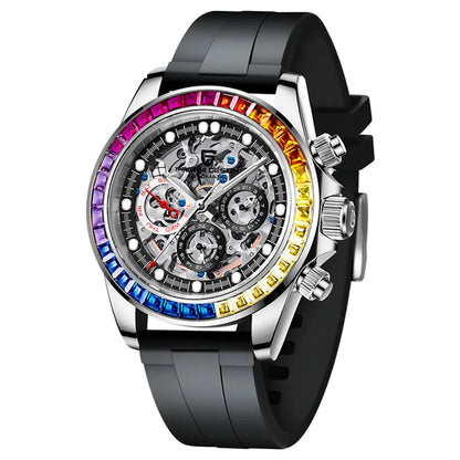 Montre automatique Arc-en-ciel 40 mm — Arc-en-ciel, bracelet caoutchouc