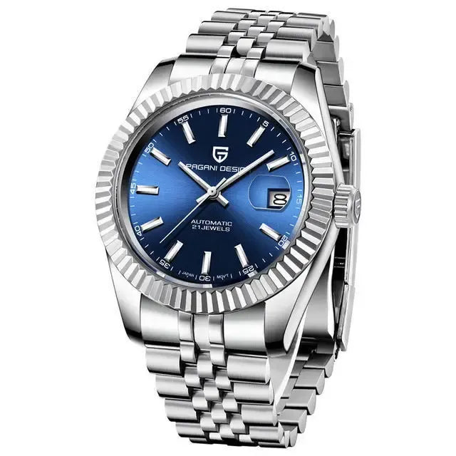 Montre automatique Cannelée 42 mm — Bleu