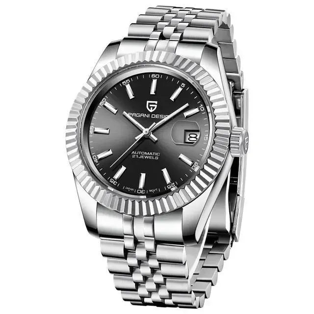 Montre automatique Cannelée 42 mm — Noir