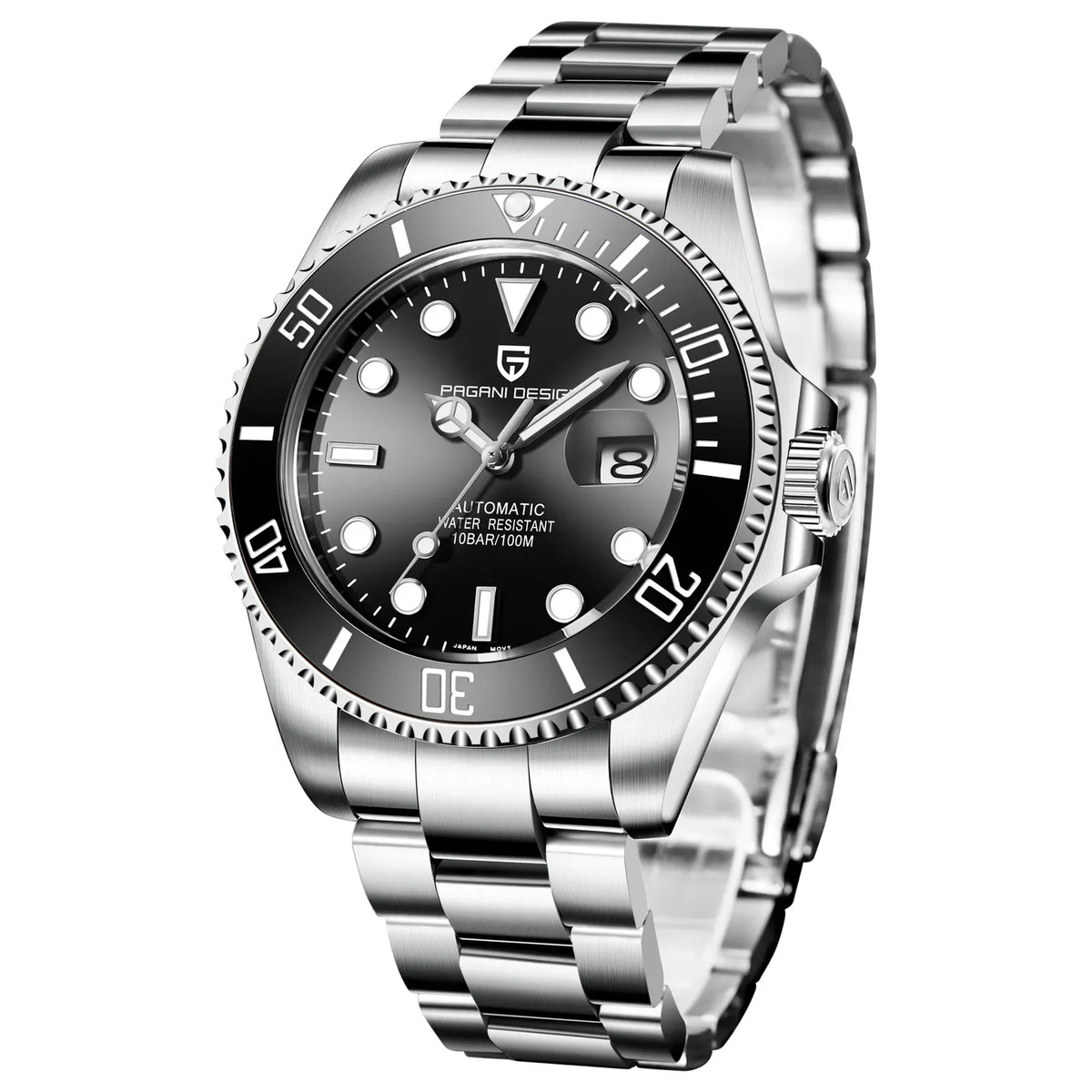 Montre de plongée automatique 43 mm — Noir